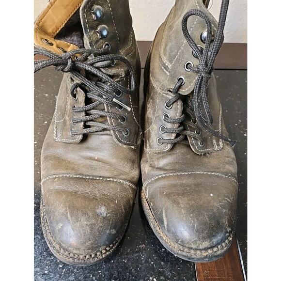 Clarks Men's Desert Ankle Lace Up Rustic Boots Brown Leather Size 8 - Picture 4 of 9